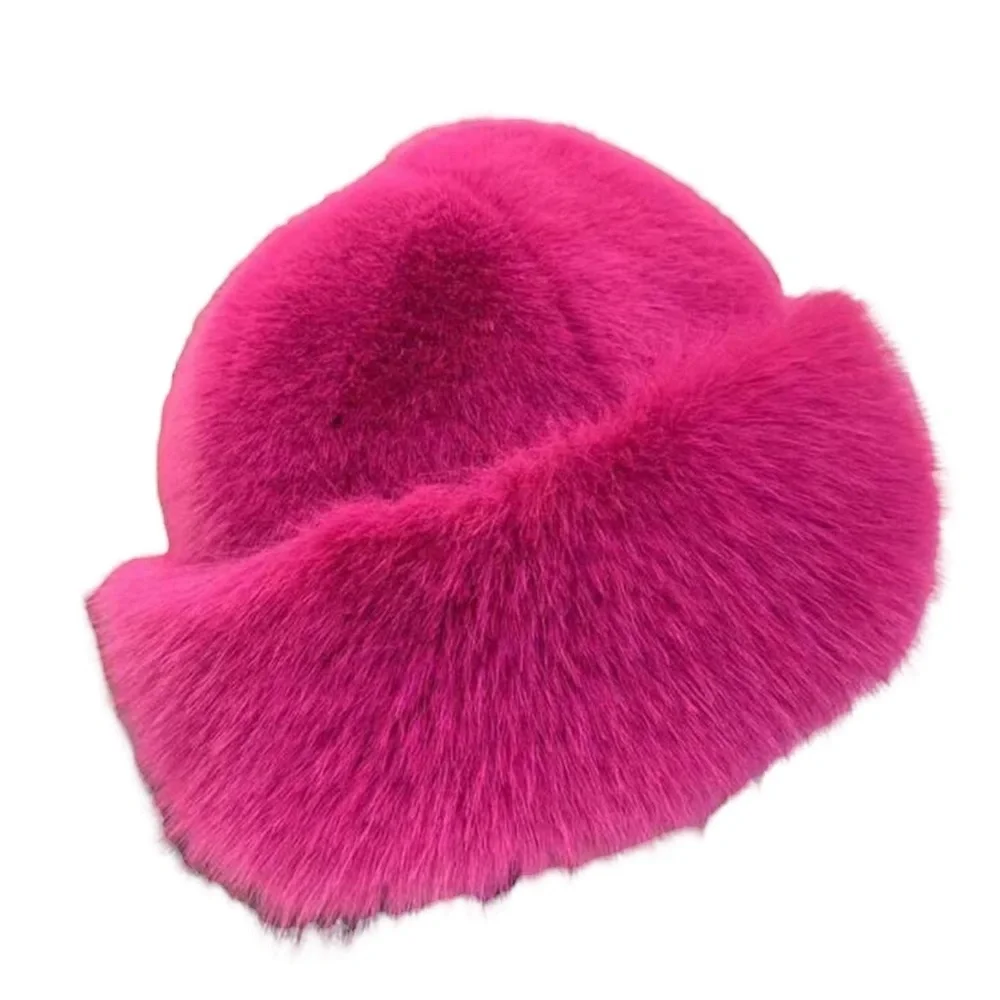 Faux Fur Hat 🩵 Furry Winter Super Soft Fashion Hat 10 colors - Picture 4 of 15